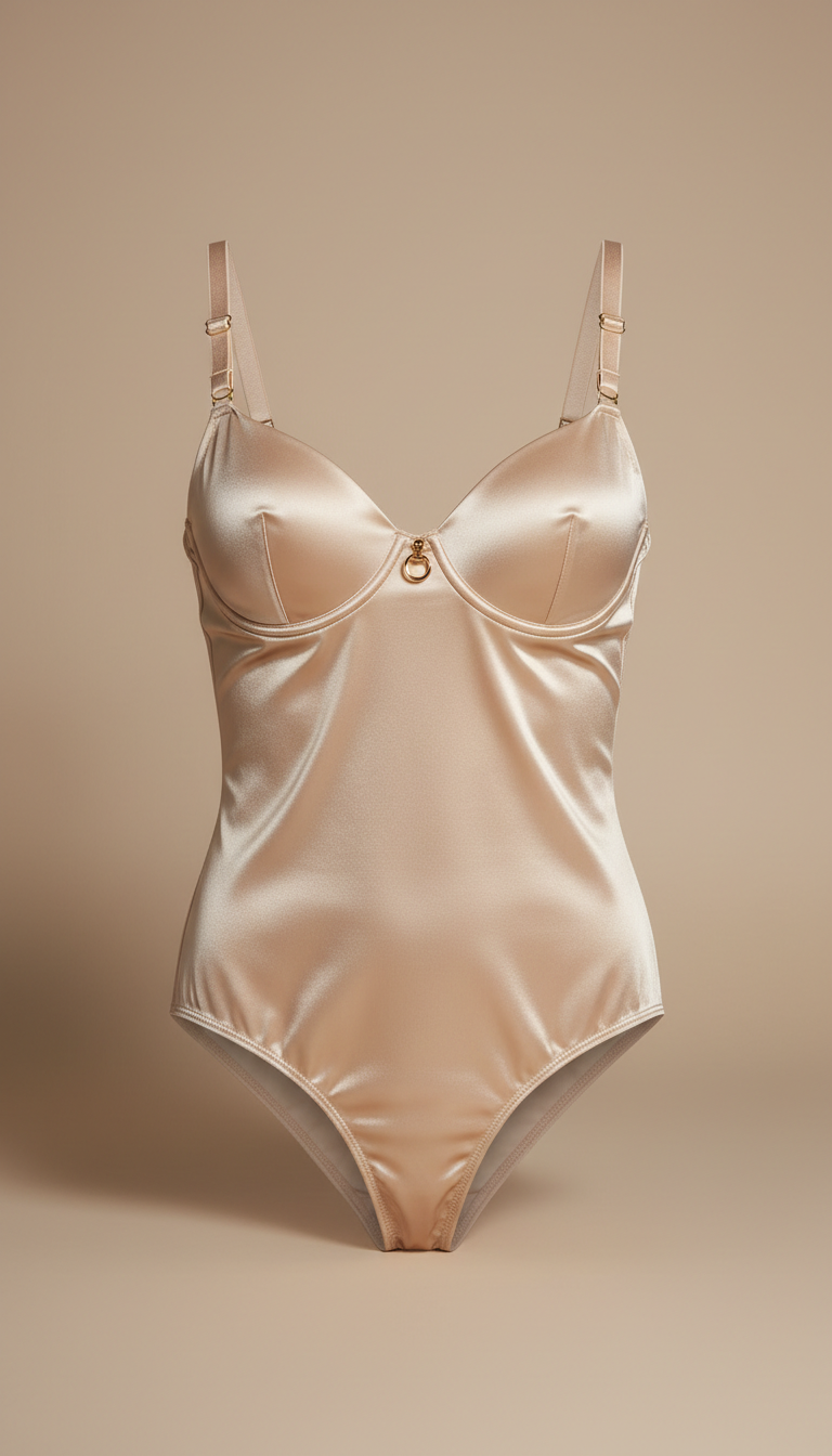 Satin Shapewear Bodysuit
