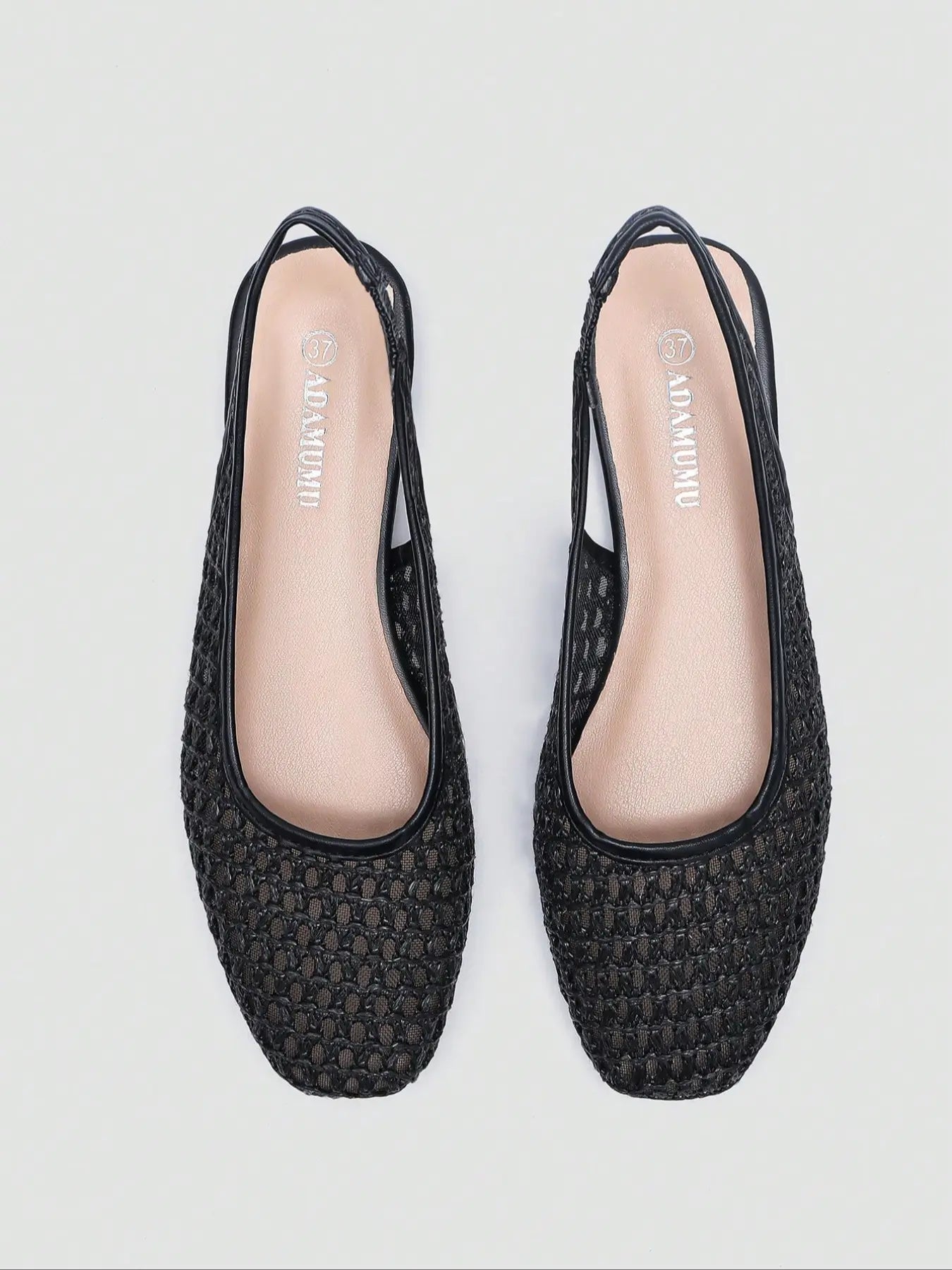 Women'S Woven Slingback Sandals, Elegant Casual Footwear for Commute and Daily Wear, Stylish Comfortable Shoes for Women, Summer Flats