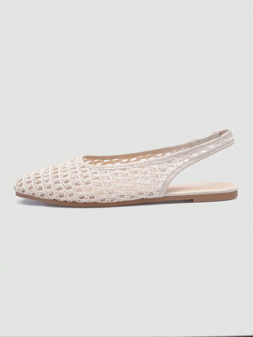 Women'S Woven Slingback Sandals, Elegant Casual Footwear for Commute and Daily Wear, Stylish Comfortable Shoes for Women, Summer Flats