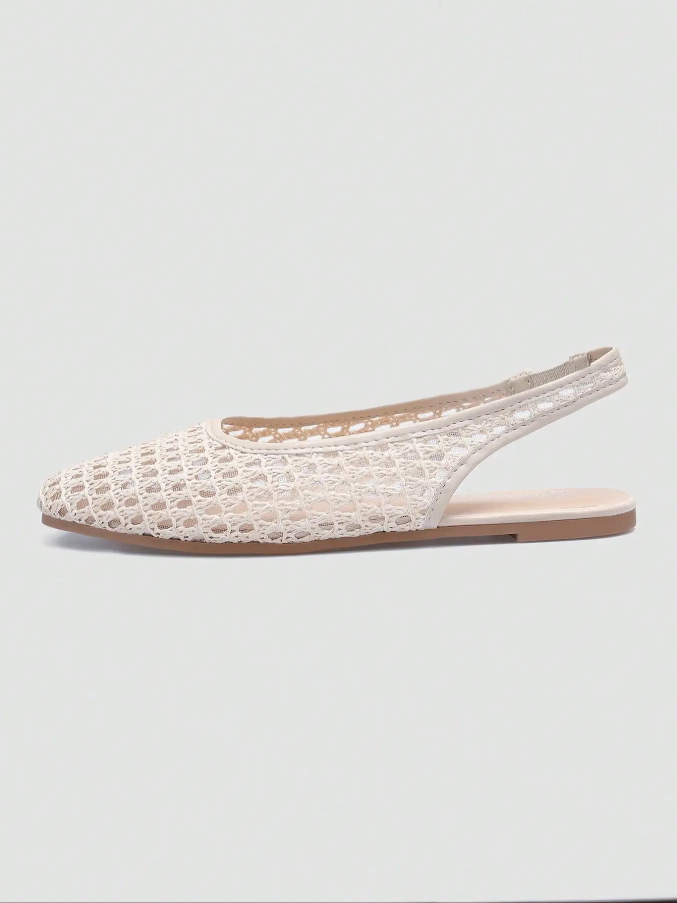 Women'S Woven Slingback Sandals, Elegant Casual Footwear for Commute and Daily Wear, Stylish Comfortable Shoes for Women, Summer Flats