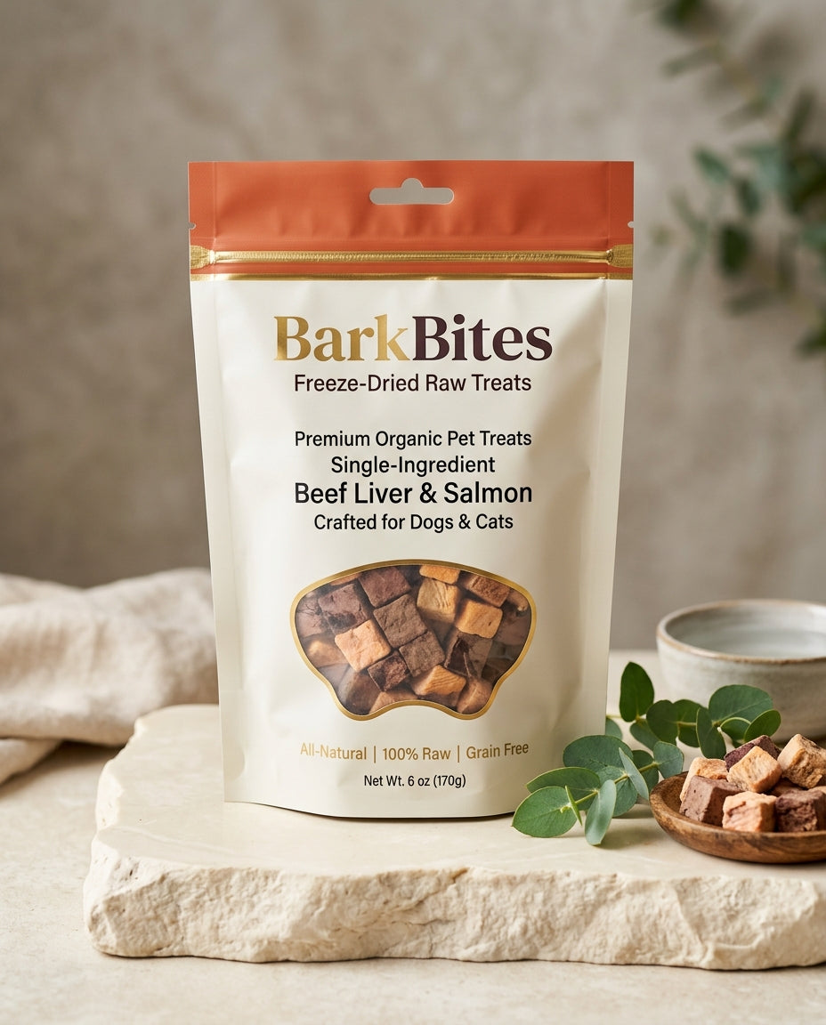 BarkBites™ Single-Ingredient Freeze-Dried Raw Superfood Pet Treats (100g / 250g)