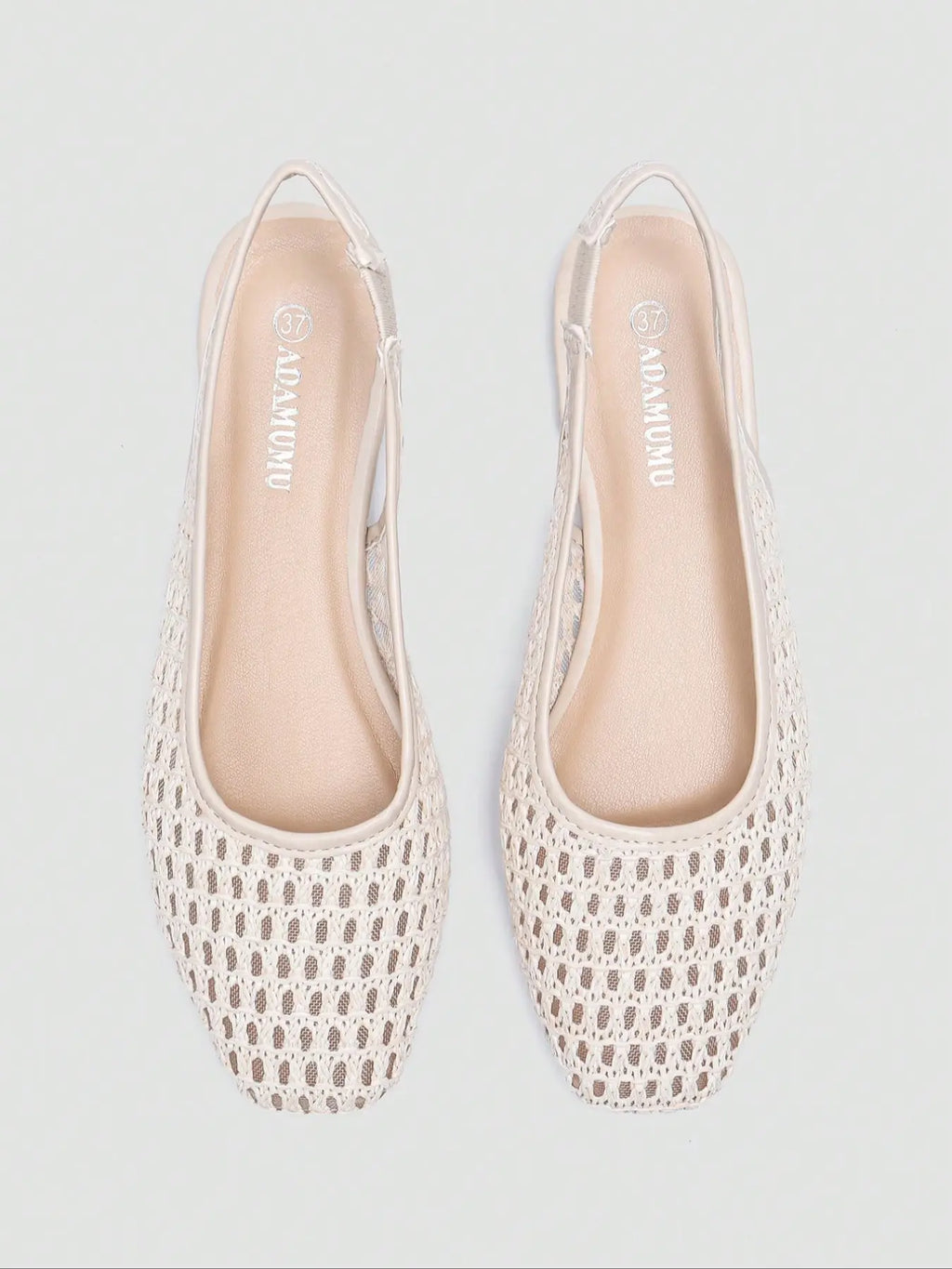 Women'S Woven Slingback Sandals, Elegant Casual Footwear for Commute and Daily Wear, Stylish Comfortable Shoes for Women, Summer Flats