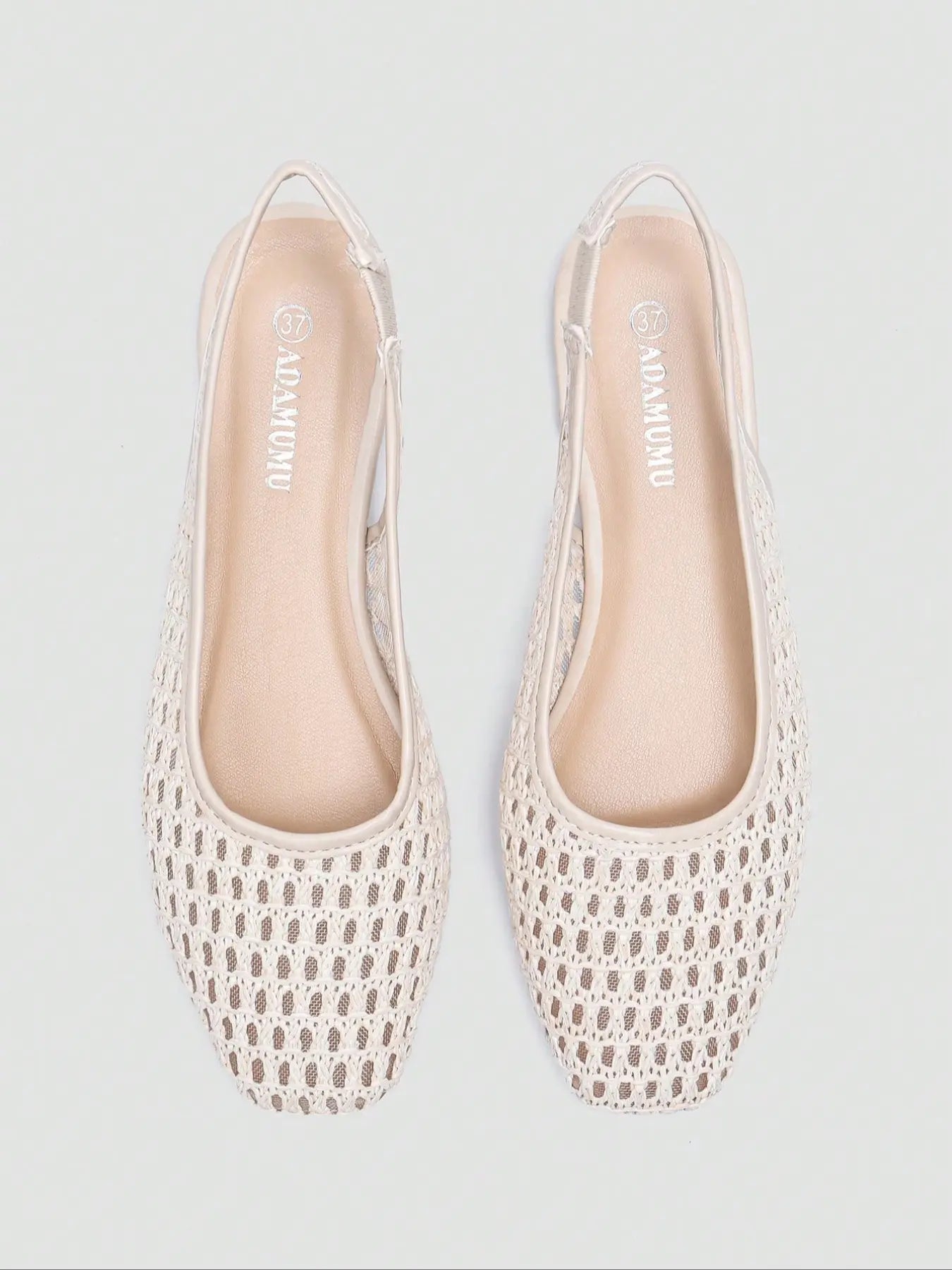 Women'S Woven Slingback Sandals, Elegant Casual Footwear for Commute and Daily Wear, Stylish Comfortable Shoes for Women, Summer Flats