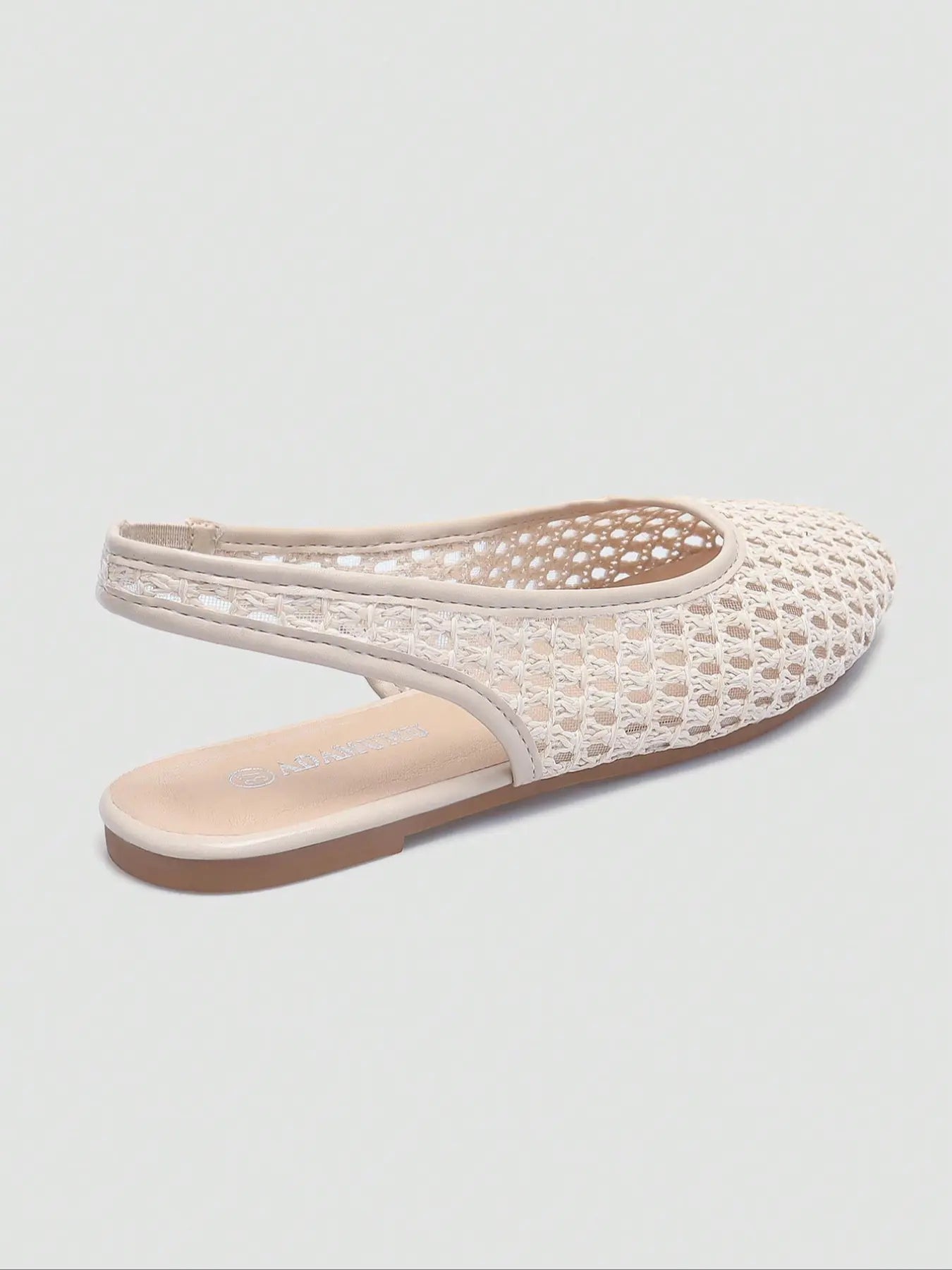 Women'S Woven Slingback Sandals, Elegant Casual Footwear for Commute and Daily Wear, Stylish Comfortable Shoes for Women, Summer Flats