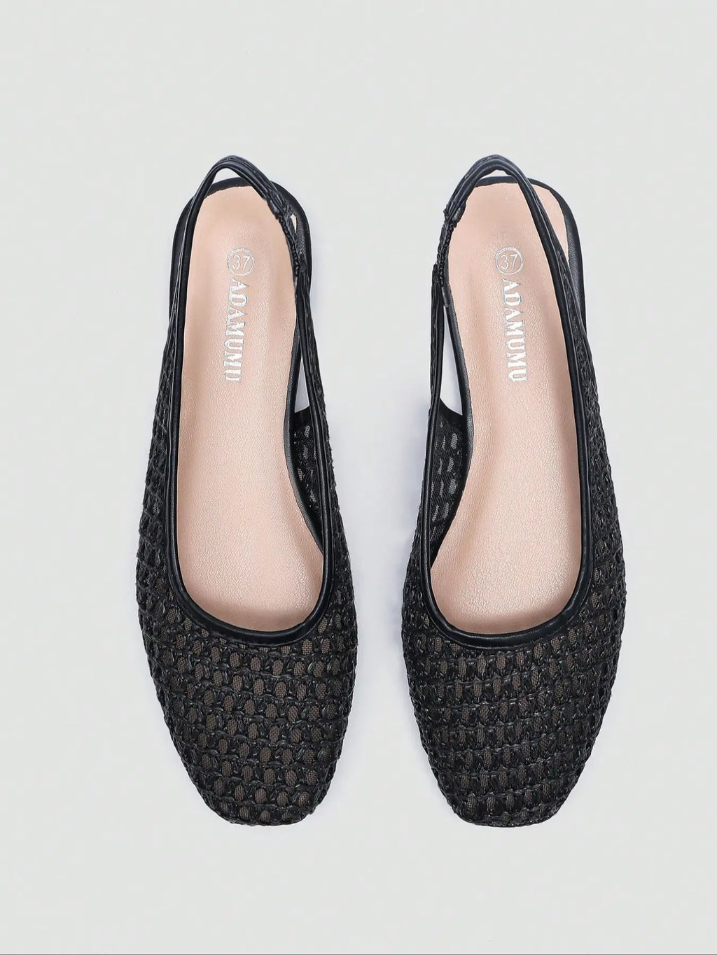 Women'S Woven Slingback Sandals, Elegant Casual Footwear for Commute and Daily Wear, Stylish Comfortable Shoes for Women, Summer Flats